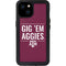 Texas A&M University Gig Em Aggies iPhone 15 Plus Waterproof Case